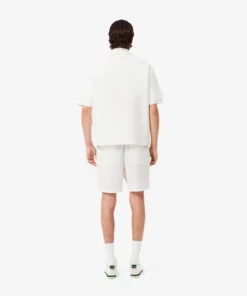 Lacoste Lightweight Textured Shorts White