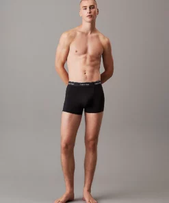 Calvin Kein 3 Pack Relaxed Dart Trunks - Icon Cotton Stretch Black