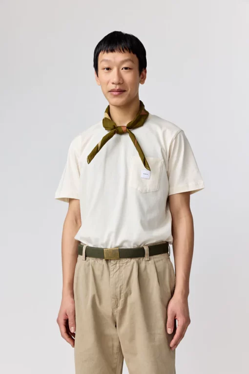 Makia Square Pocket T-shirt Natural White