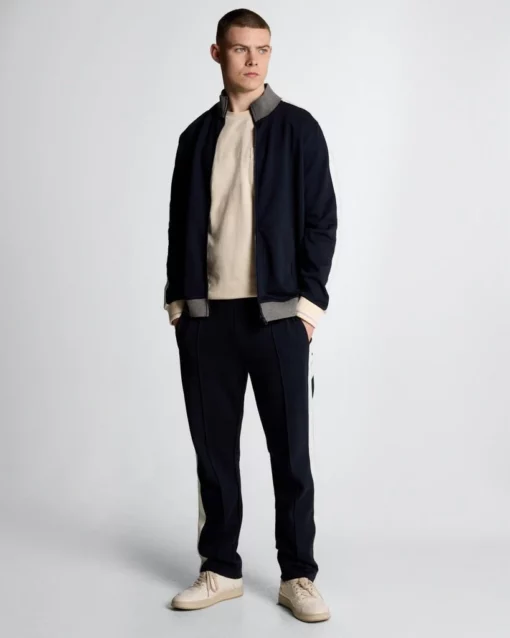 Lyle & Scott Taped Full Zip Track Top Dark Navy