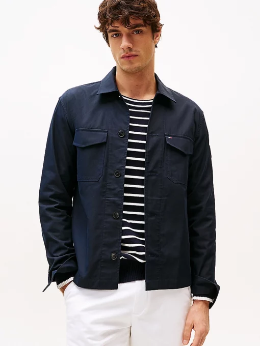 Tommy Hilfiger Nylon Shirt Jacket Desert Sky