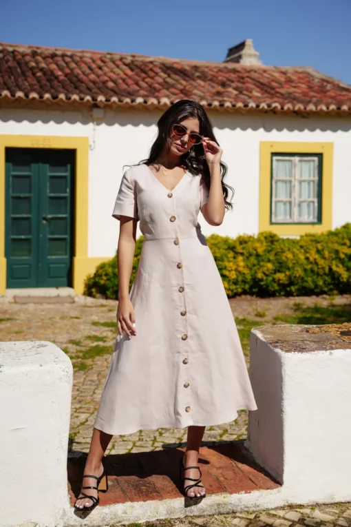 Nakoa Penelope Dress Sandshell