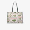 Lacoste Large Heritage Jacquard Tote Multi Label Sinople