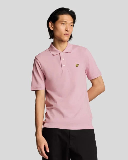 Lyle & Scott Plain Polo Shirt Light Pink