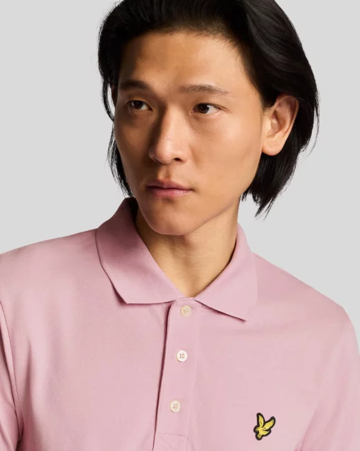 Lyle & Scott Plain Polo Shirt Light Pink