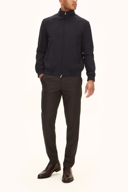 Oscar Jacobson Bomber Nylon Shell Jacket Dark Blue