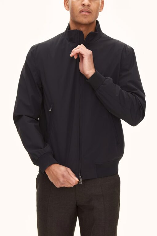 Oscar Jacobson Bomber Nylon Shell Jacket Dark Blue