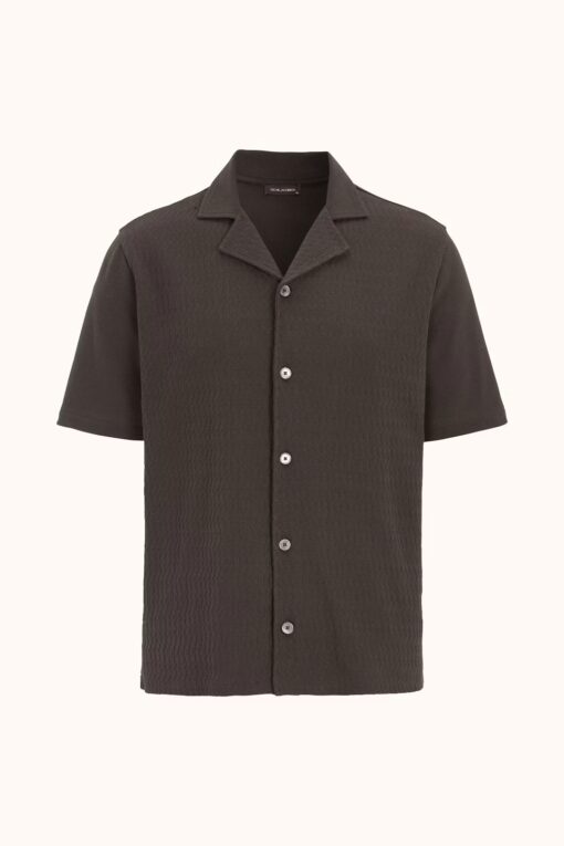 Oscar Jacobson Kirk Knitted Shirt Brown