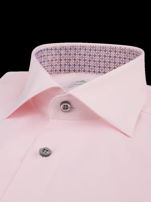 Stenströms Fitted Dark pink Contrast Twill Shirt