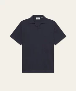 Les Deux Emmanuel Knit Polo Dark Navy