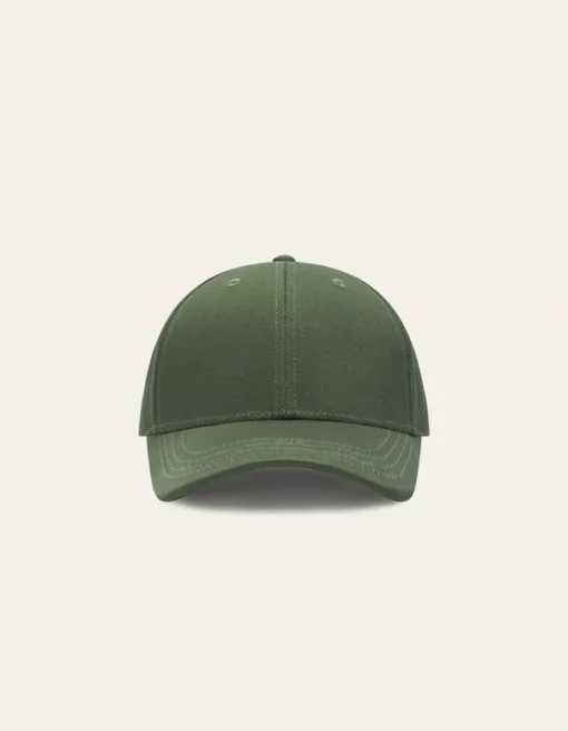 Les Deux Crew Organic Baseball Cap Chive