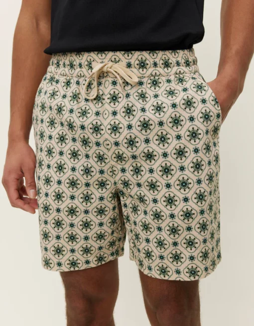 Les Deux Otto AOP Tapestry Shorts Ivory