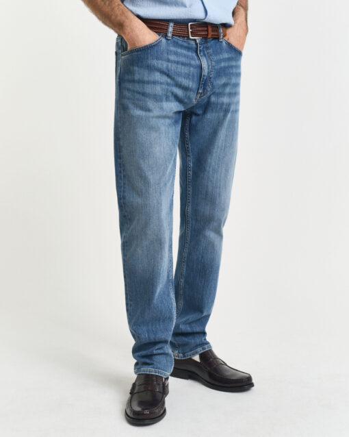Gant Regular Gant Jeans Mid Blue Worn In