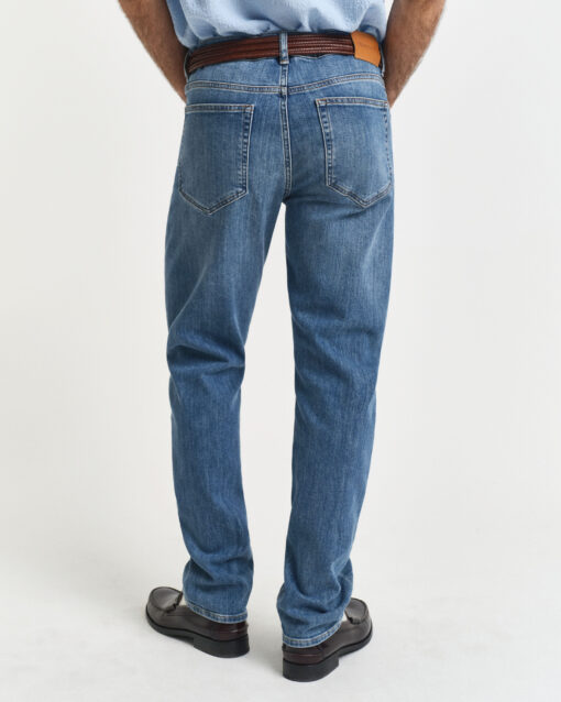 Gant Regular Gant Jeans Mid Blue Worn In