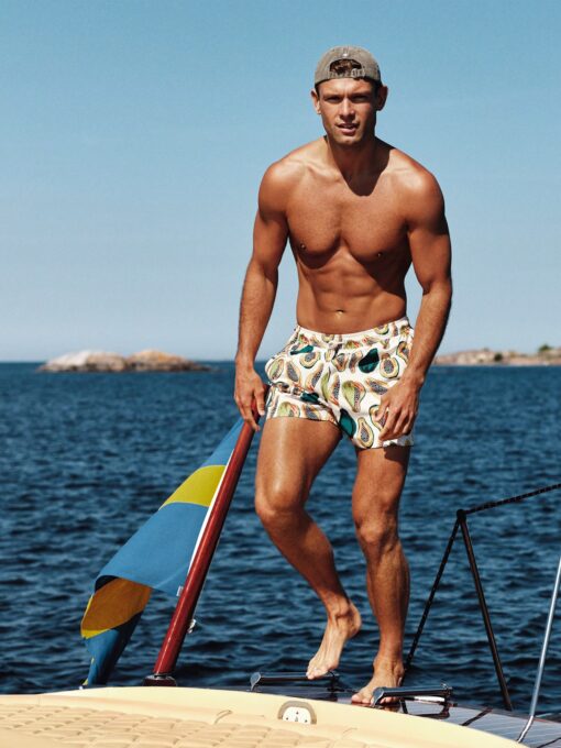 Björn Borg Print Swim Shorts Papaya Big