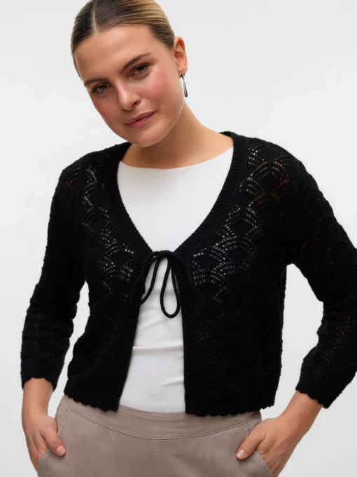 Vmnewverena Lace Cardigan Black