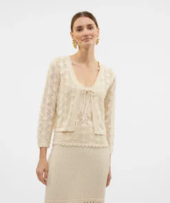 Vmnewverena Lace Cardigan Birch