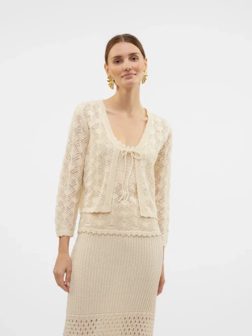 Vmnewverena Lace Cardigan Birch