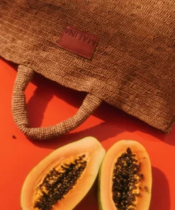 Malina Elsya Raffia Tote Bag Tan