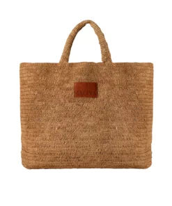 Malina Elsya Raffia Tote Bag Tan