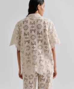Malina Ari Guipure Lace Shirt Sand