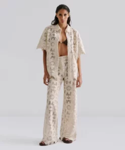 Malina Ari Guipure Lace Shirt Sand