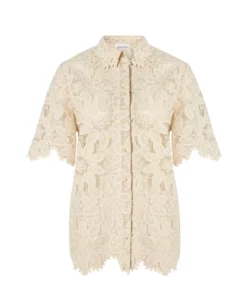 Malina Ari Guipure Lace Shirt Sand