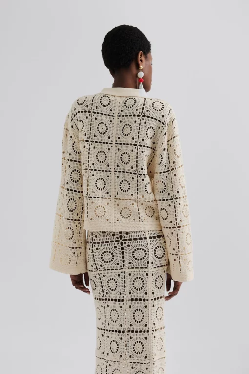 Malina Moraya Crochet Cardigan Cream
