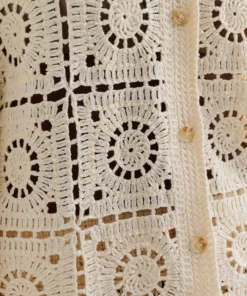 Malina Moraya Crochet Cardigan Cream