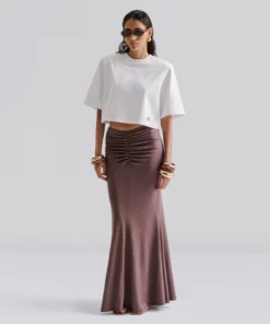 Malina Boxy Cropped T-shirt White
