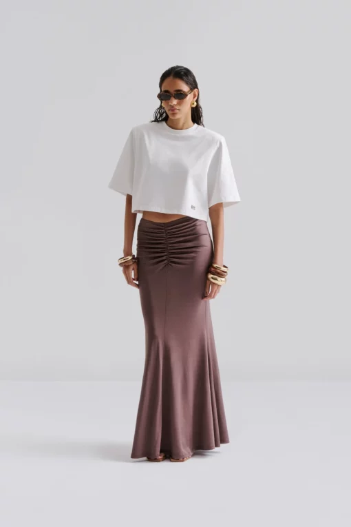 Malina Boxy Cropped T-shirt White