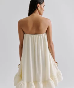 Malina Mikala Ruffled Dress White
