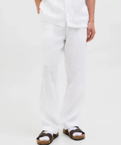 Jack & Jones Karl Lawrence Linen Chino Pants White