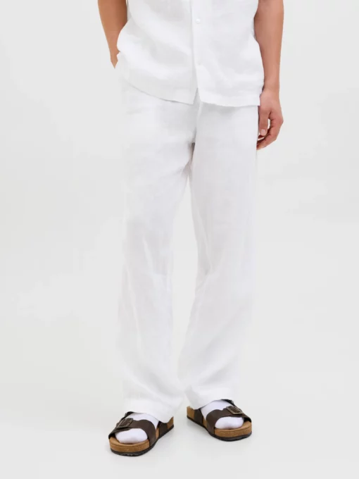 Jack & Jones Karl Lawrence Linen Chino Pants White