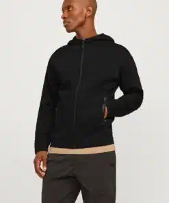 Jack & Jones Jcofusion Sweat Zip Hood Black