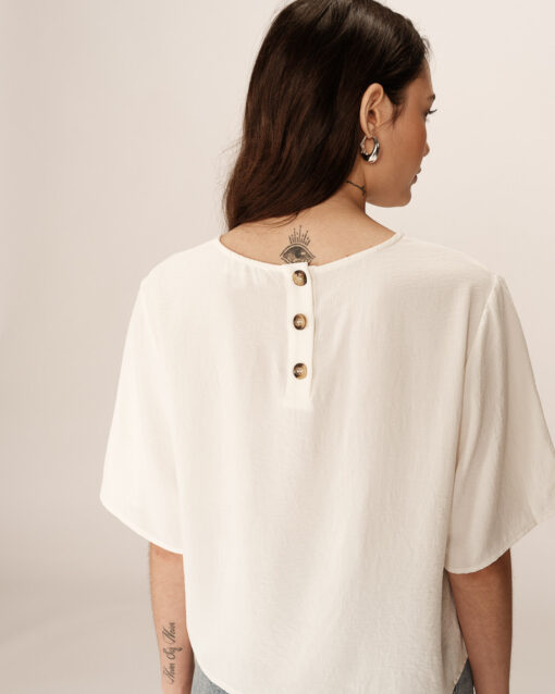 Grace & Mila Top Ecru Paprika