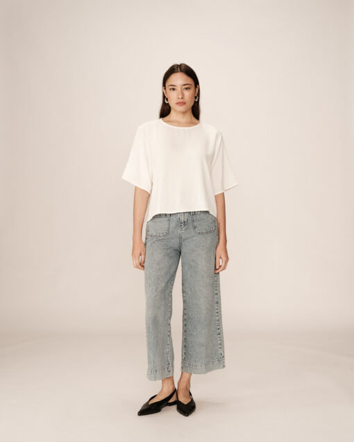 Grace & Mila Top Ecru Paprika