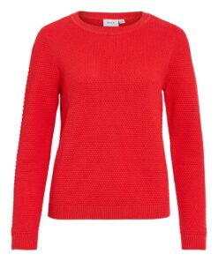 Vila Dalo O-neck Knit Poppy Red