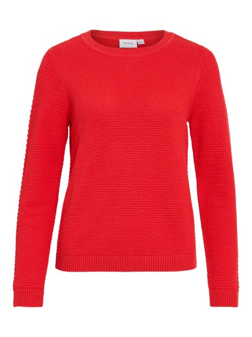 Vila Dalo O-neck Knit Poppy Red