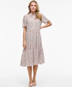 Vikaty Shirt Midi Dress Birch