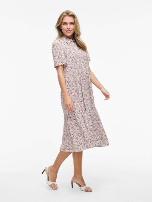 Vikaty Shirt Midi Dress Birch
