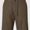 Selected Homme Brody Linen Shorts Forest Night