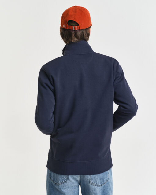 Gant Reg Shield Full Zip Sweatshirt Evening Blue