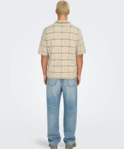 Only & Sons Bart Knit Shirt Silver Lining