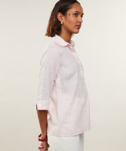 Stenströms Stella Light pink Striped Popover Shirt