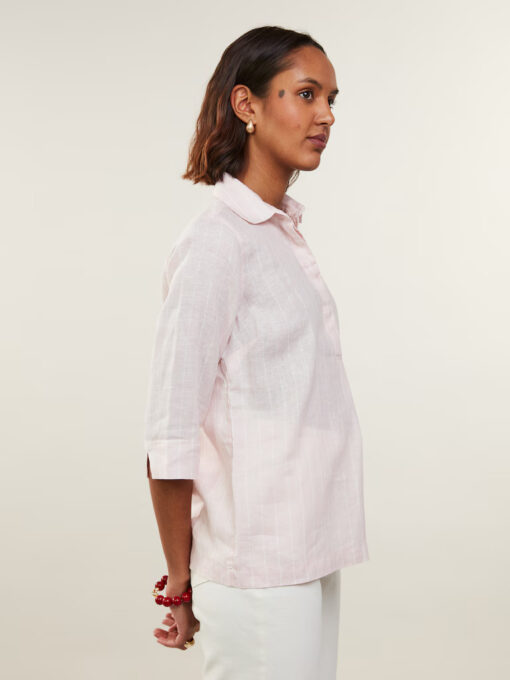 Stenströms Stella Light pink Striped Popover Shirt
