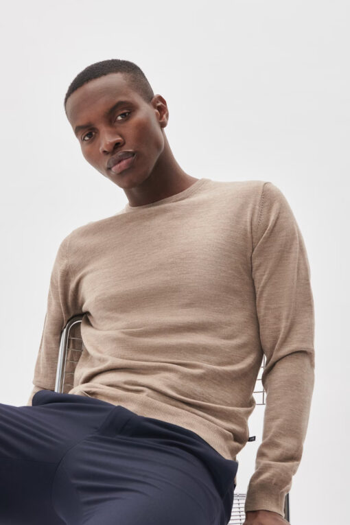 Matinique Margrate Merino Pullover Khaki Melange