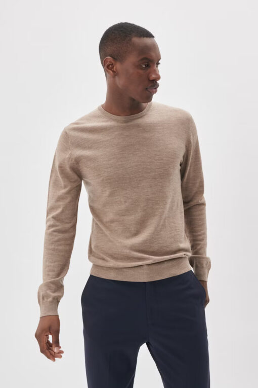 Matinique Margrate Merino Pullover Khaki Melange