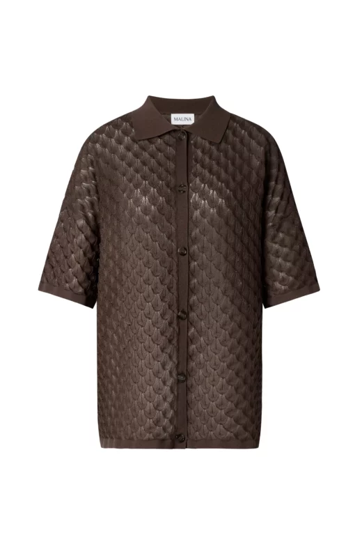 Malina Moa Knitted Shirt Chocolate