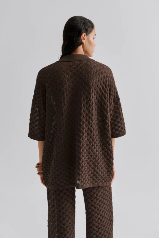 Malina Moa Knitted Shirt Chocolate